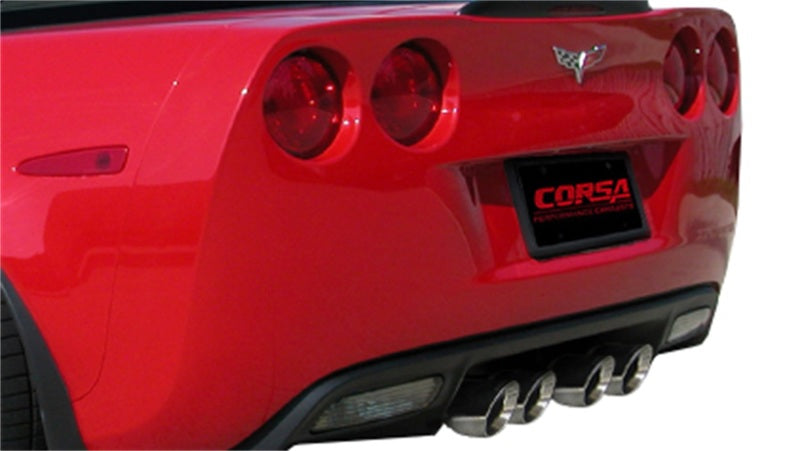 Corsa 2012-2013 Chevrolet Corvette C6 ZR1 Sport Cat-Back Dual Rear Exit w/ Twin 4.0in Pol Tips - Graveyard Performance