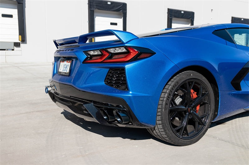 Corsa 20-25 Corvette C8 3in Valved Cat-Back 4.5in Blk Quad Tips Fits Factory Perf Exhaust DeletesAFM - Graveyard Performance