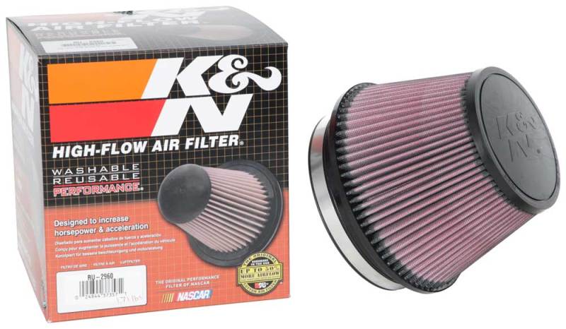 K&N Universal Tapered Filter 6in Flange ID x 7.5in Base OD x 5in Top OD x 5in Height - Graveyard Performance