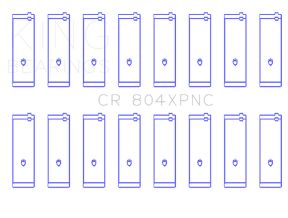 King Ford 260CI/289CI/302 5.0L Windsor (Size STDX) XP Tri-Metal Performance Connecting Rod Bearing - Graveyard Performance