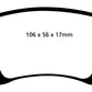 EBC 06-13 Audi A3 2.0 Turbo (Girling rear caliper) Ultimax2 Rear Brake Pads