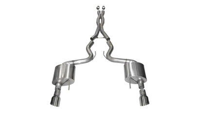 Corsa 2015-2017 Ford Mustang GT 5.0 3in Cat Back Exhaust Polish Dual 4.5in Tip (Xtreme) - Graveyard Performance