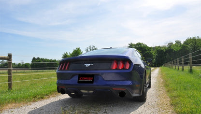 Corsa 2015-2017 Ford Mustang EcoBoost 2.3T Sport 3in Cat-Back Dual Rear Exit Black Tips - Graveyard Performance