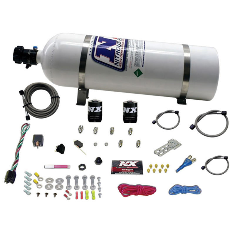 Nitrous Express All GM EFI Single Nozzle Nitrous Kit (35-150HP) w/15lb Bottle - Graveyard Performance