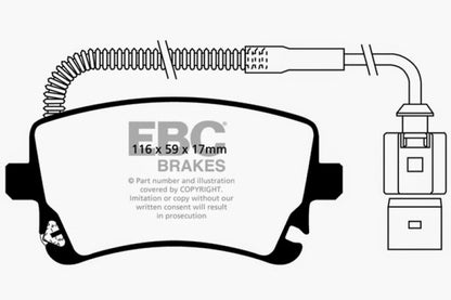 EBC 09-11 Audi A6 Quattro 3.0 Supercharged Yellowstuff Rear Brake Pads - Graveyard Performance