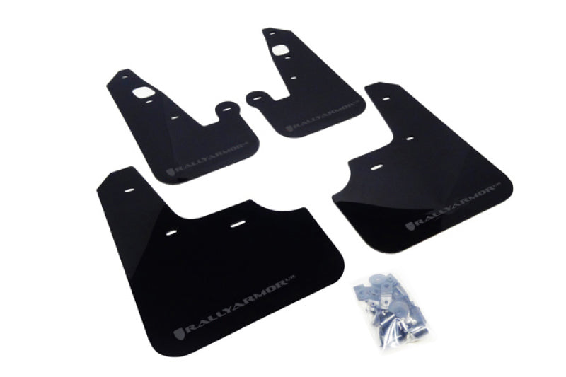 Rally Armor 07-17 Mitsubishi Lancer Black UR Mud Flap w/ Grey Logo - Graveyard Performance