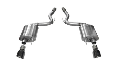 Corsa 2015-2017 Ford Mustang GT 5.0 3in Axle Back Exhaust Black Dual Tips (Touring) - Graveyard Performance