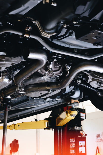 MBRP 18-22 Ford Mustang 2.3L Ecoboost 3in Cat-Back Exhaust w/ Quad Carbon Fiber SS Tips - T304 - Graveyard Performance