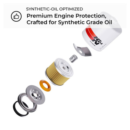 K&N 03-07 Mitsubishi Lancer Wrench-Off Oil Filer - Graveyard Performance