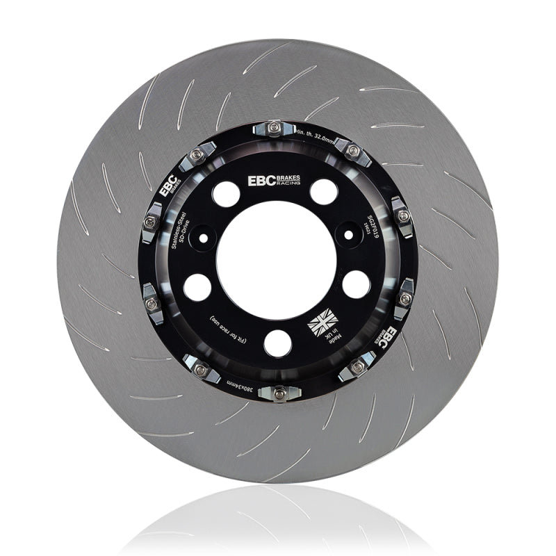 EBC Racing 2009+ Audi R8 5.2L 2 Piece Floating Conversion SG Racing Front Rotors - Graveyard Performance