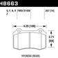 Hawk 10 Hyundai Genesis Coupe (Track w/ Brembo Breaks) Performance Ceramic Street 14mm Rear Brake Pa