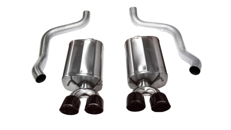 Corsa 2009-2013 Chevrolet Corvette C6 6.2L V8 Black Sport Axle-Back Exhaust - Graveyard Performance