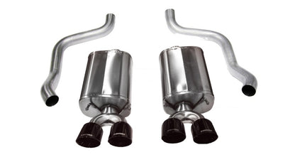 Corsa 2009-2013 Chevrolet Corvette C6 6.2L V8 Black Sport Axle-Back Exhaust - Graveyard Performance