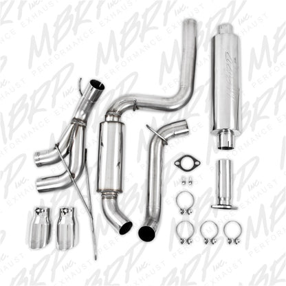 MBRP 13-14 Ford Focus ST 2.0L EcoBoost Dual Center Outlet T409 3in Cat Back - Graveyard Performance