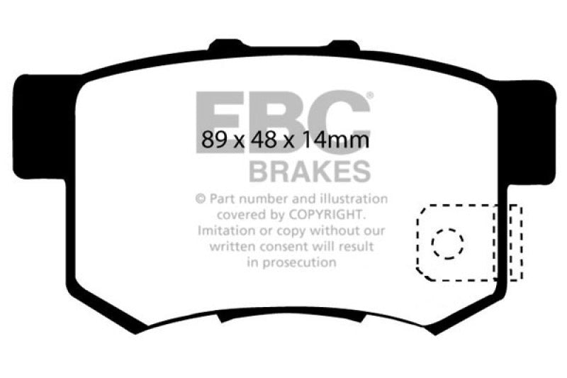 EBC 97 Acura CL 2.2 Redstuff Rear Brake Pads - Graveyard Performance