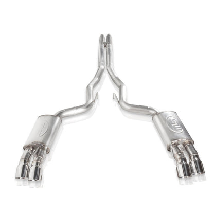 Stainless Works 2018+ Ford Mustang GT 3in Redline Series Catback H-Pipe w/Active Valves & Quad Tips - Graveyard Performance