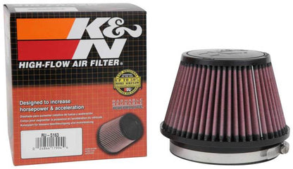 K&N Universal Rubber Filter 5in Flange ID x 6.5in Base OD x 4.5in Top OD x 4.125in Height - Graveyard Performance