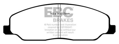 EBC 05-10 Ford Mustang 4.0 Bluestuff Front Brake Pads - Graveyard Performance
