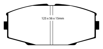 EBC 86-92 Toyota Supra 2.8 Yellowstuff Front Brake Pads - Graveyard Performance