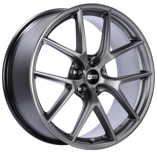 BBS CI-R 19x8.5 5x114.3 ET36 Platinum Silver Polished Rim Protector Wheel - 82mm PFS/Clip Required