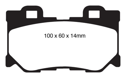 EBC 08-13 Infiniti FX50 5.0 Redstuff Rear Brake Pads - Graveyard Performance