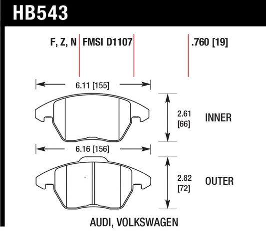 Hawk HP+ Street Brake Pads - Graveyard Performance