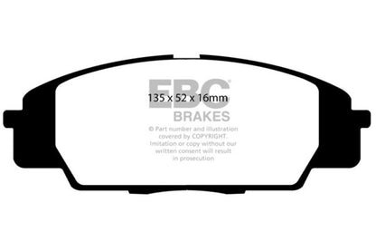 EBC 07-11 Acura CSX (Canada) 2.0 Type S Bluestuff Front Brake Pads - Graveyard Performance