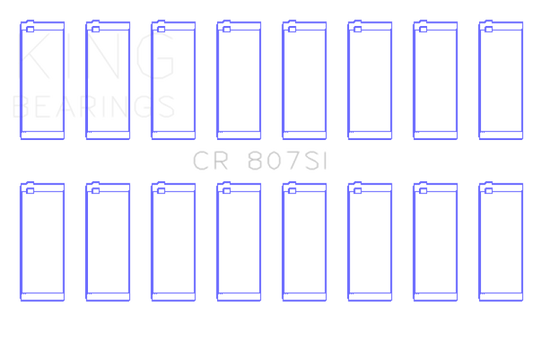 King Engine Bearings Chevy LS1 / LS6 / LS3 (Size STD) Silicone Bi-Metal Alum Rod Bearing Set