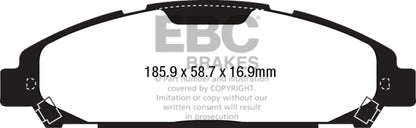 EBC 15+ Ford Mustang 2.3 Turbo Redstuff Front Brake Pads - Graveyard Performance