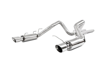 MBRP 11-14 Ford Mustang GT 5.0L Dual Split Rear Race Version T409 3in Cat Back Exhaust System - Graveyard Performance
