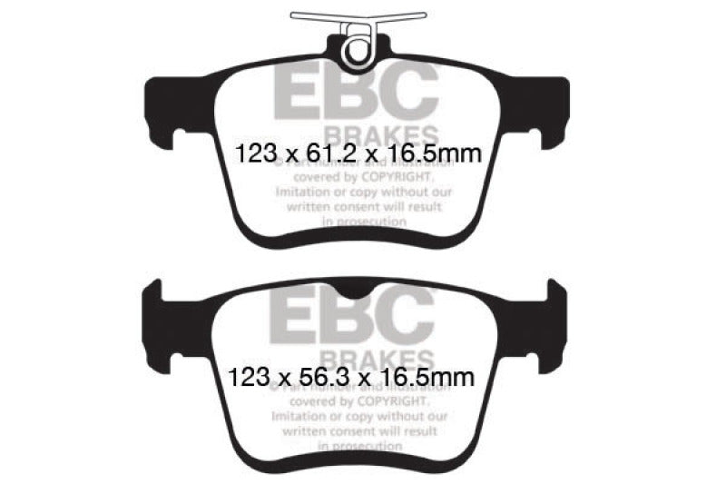 EBC 14+ Audi A3 1.8 Turbo (w/Electronic Parking Brake) Greenstuff Rear Brake Pads - Graveyard Performance