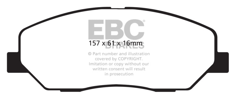 EBC 08-10 Hyundai Genesis 3.8 Ultimax2 Front Brake Pads - Graveyard Performance