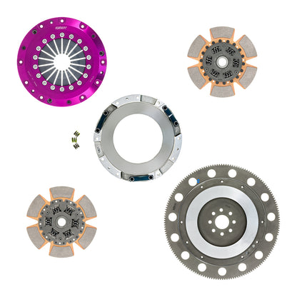 Exedy 11-16 Ford Mustang GT 5.0L Hyper Twin Cerametallic Clutch Sprung Center Disc Push Type Cover - Graveyard Performance