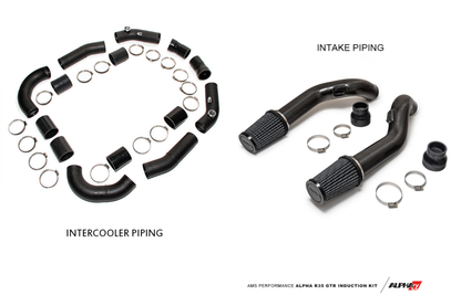 AMS Performance 09+ GT-R R35 Induction Kit w/Stock Turbos/Intercooler/TB/Manifolds/TiAL Flanges - Graveyard Performance