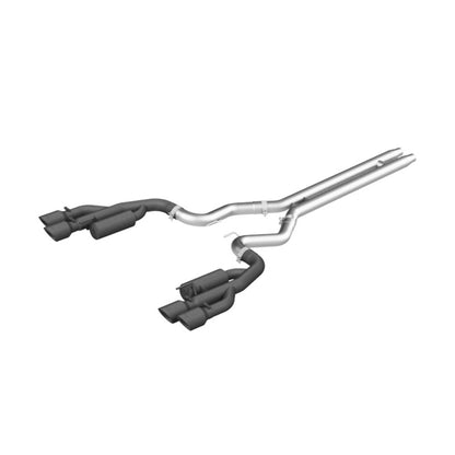 MBRP 18-19 Ford Mustang GT 5.0 3in Cat Back Quad Tip Race Version - Black - Graveyard Performance