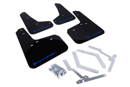 Rally Armor 12-19 Ford Focus ST / 16-19 RS Black Mud Flap w/Blue Logo - Graveyard Performance
