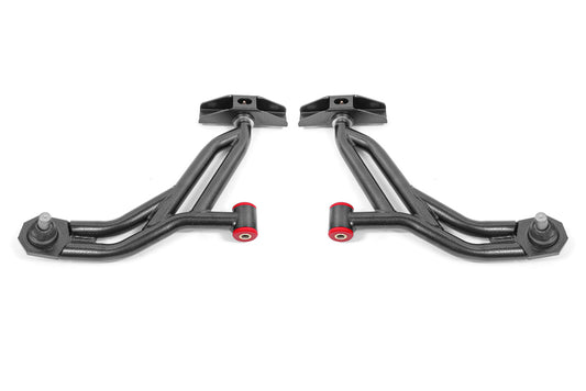 BMR Suspension 05-14 Ford Mustang Lower A-Arms - Black Hammertone - Non-Adjustable