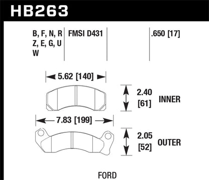 Hawk Performance Ceramic Street Brake Pads - Graveyard Performance