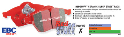 EBC 08-13 Infiniti EX35 3.5 Redstuff Front Brake Pads - Graveyard Performance