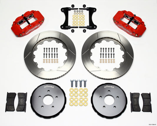 Wilwood Narrow Superlite 6R Front Hat Kit 14.00in Red Nissan 370Z/Fiti G37 - Graveyard Performance