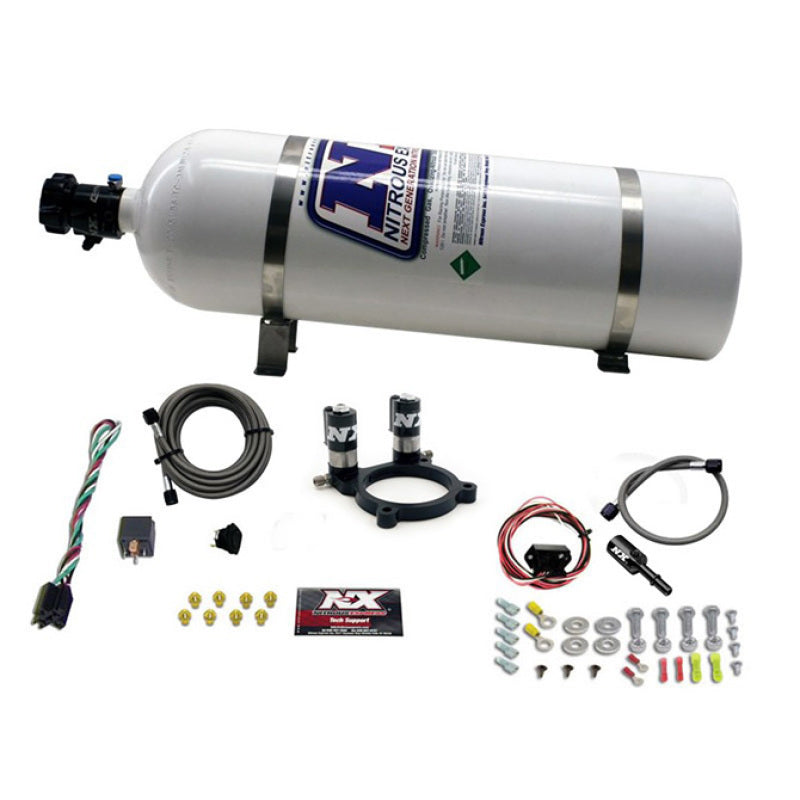 Nitrous Express Ford 3.5L/3.7L V6 Nitrous Plate Kit w/15lb Bottle - Graveyard Performance