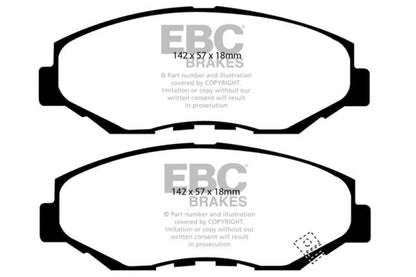 EBC 13-15 Acura ILX 1.5 Hybrid Ultimax2 Front Brake Pads - Graveyard Performance