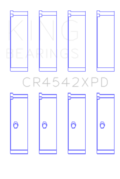 King Honda K-Series (except A3) 16v 2.0L/2.3L/2.4 XP Tri-Metal Performance Rod Bearing - Set of 4 - Graveyard Performance