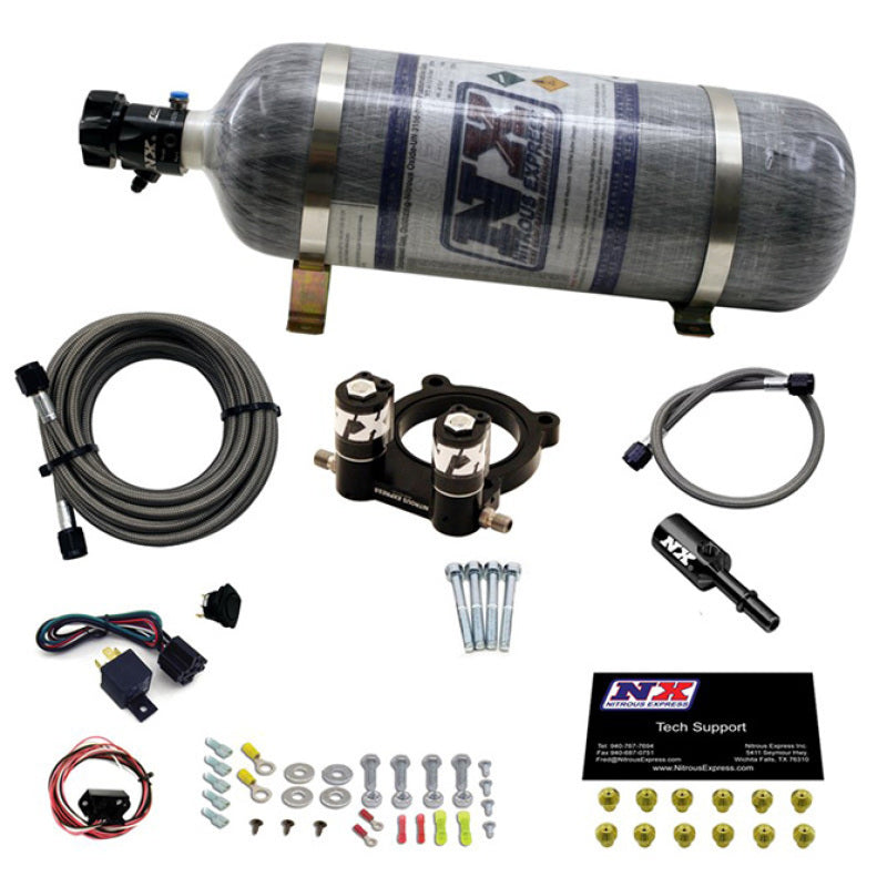 Nitrous Express Ford 2.3L Ecoboost Nitrous Plate Kit w/12lb Bottle - Graveyard Performance