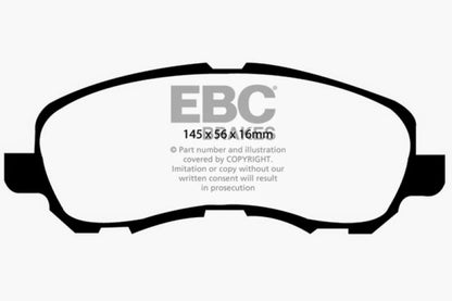 EBC 11-14 Chrysler 200 2.4 Yellowstuff Front Brake Pads - Graveyard Performance