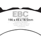 EBC 08-11 Nissan GT-R (R35) 3.8 Twin Turbo (Cast Iron Rotors) Yellowstuff Front Brake Pads