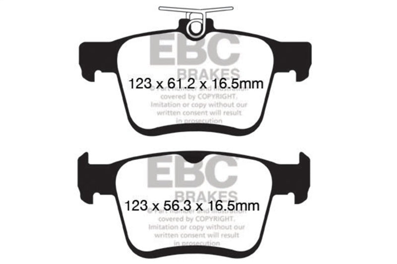 EBC 2014+ Audi A3 1.8 Turbo (w/Electronic Parking Brake) Yellowstuff Rear Brake Pads - Graveyard Performance