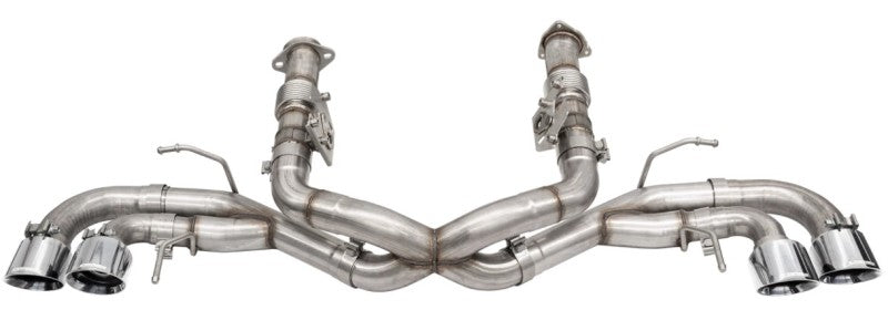 Corsa 20-25 Corvette C8 3in Xtreme Cat-Back Exhaust 4.5in Pol Quad Tips - Integrates stock AFM Valve - Graveyard Performance