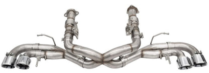 Corsa 20-25 Corvette C8 3in Xtreme Cat-Back Exhaust 4.5in Pol Quad Tips - Integrates stock AFM Valve - Graveyard Performance