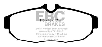 EBC 05-10 Ford Mustang 4.0 Bluestuff Rear Brake Pads - Graveyard Performance